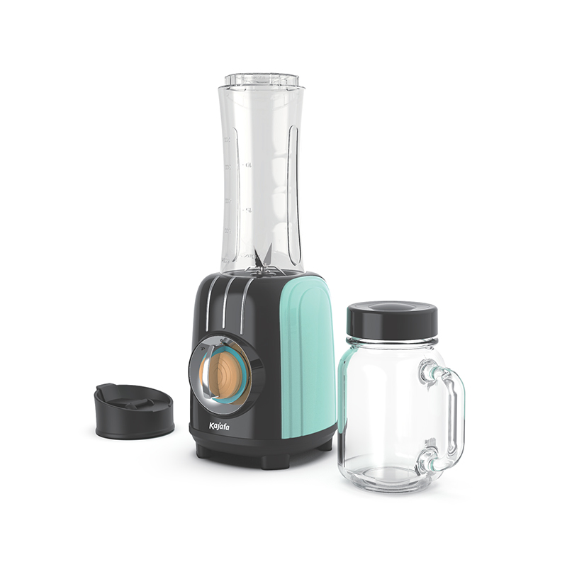 BL485B-P3 lenis Blender cum acutis laminis, Mini Blender personalis pro Shakes et Smoothies cum 2 activitate celeritatum, Blender pro coquina cum mixtione, BPA-liberum Travel Cup & 17oz Mason Calicem
