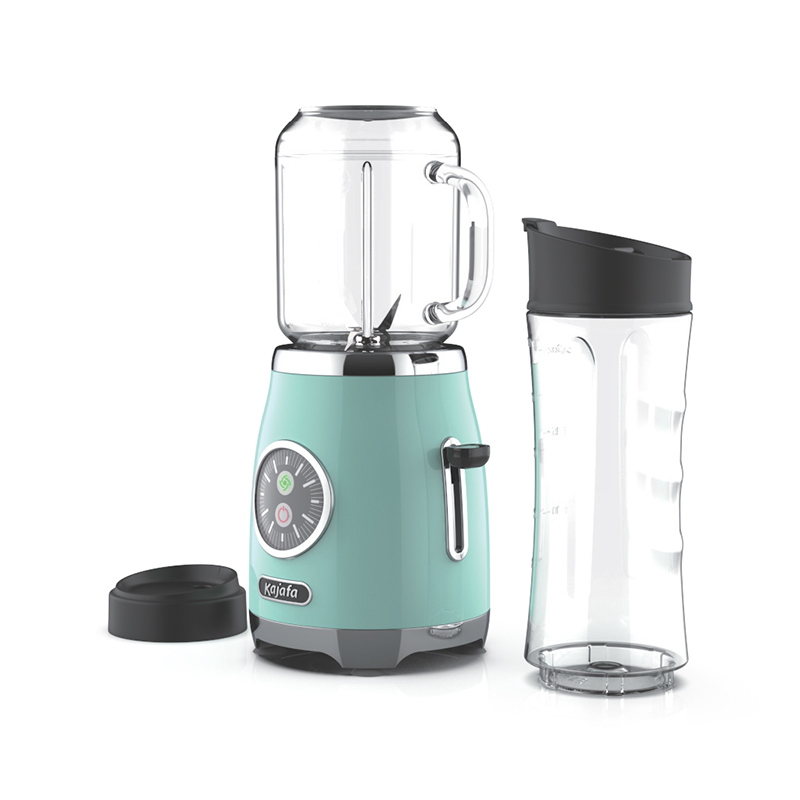 BL399B-P4 lenis Blender cum acutis laminis, Mini Blender personalis pro Shakes et Smoothies, Blender pro coquina cum permixtione, BPA-liberum Travel Cup & 600ml Mason Cup