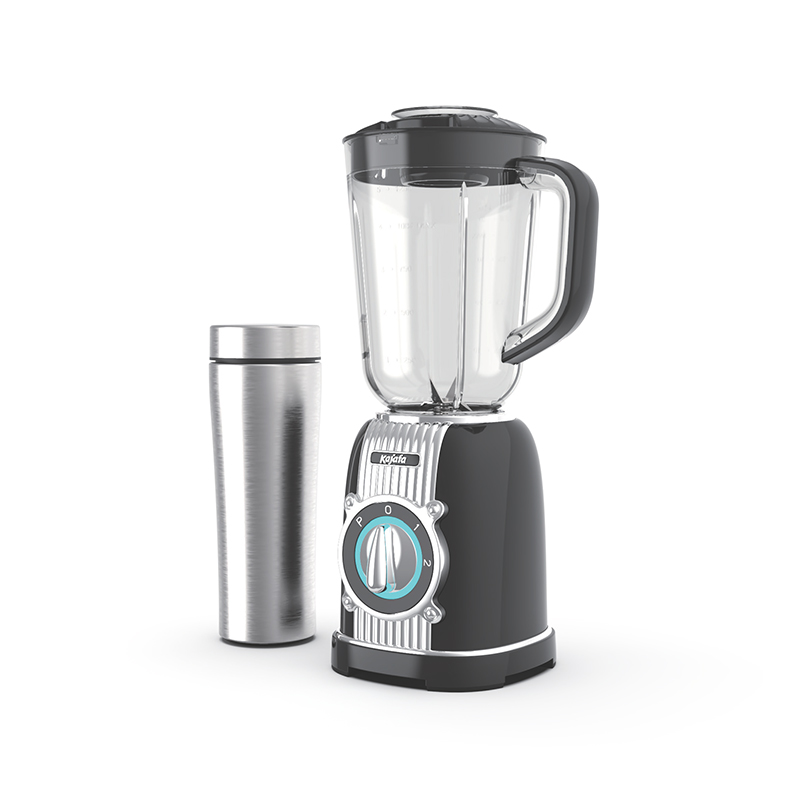 BL486B-P lenis Blender cum acutis laminis, Mini Blender personalis pro Shakes et Smoothies cum 2 velocitatibus accommodata, Blender pro coquina cum mixtione, SUS vacuum Travel Calicem & Plastic amphora